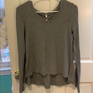 Grey long sleeve top